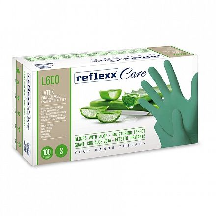 Одноразовые перчатки латексные 24 см. Reflexx L600-S. 6.2 гр. Толщина 0,12 мм. слайд 1