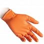 Сверхпрочные  резиновые перчатки, нитриловые, оранж, Reflexx N85-XL. 8,4 гр. Толщина  0,2 мм. слайд 2