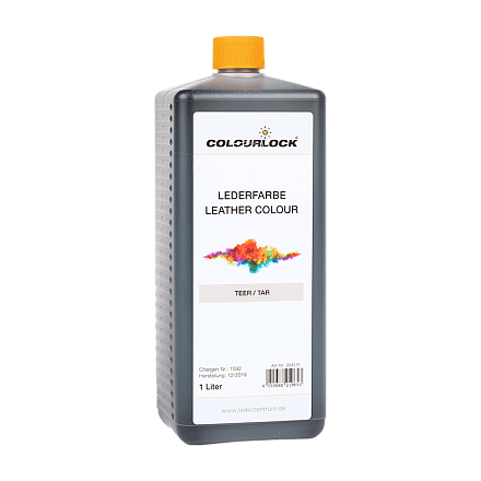Краска для кожи COLOURLOCK чёрный дёготь Lederfarbe teer 1 литр слайд 1 Краска для кожи COLOURLOCK чёрный дёготь Lederfarbe teer 1 литр слайд 1