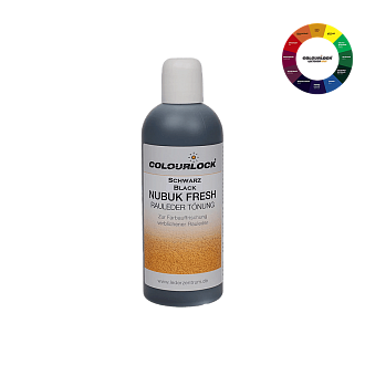 Краска COLOURLOCK с отвердителем плюс TOP для замши Nubuk, цвет чёрный F034 250 мл