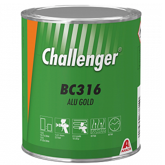 BC316 Алюминево золотистый Challenger BC  1л. Краска на основе акриловой смолы Challenger BC для ремонта автомобилей.