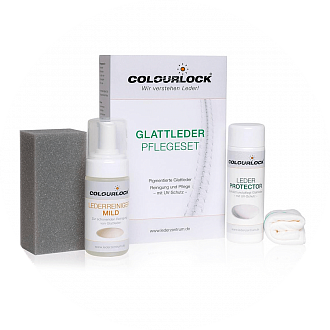 Набор COLOURLOCK для очищения и защиты натуральной кожей COLOURLOCK Glattleder Pflegeset mit Leder Protector