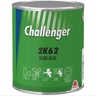 2K62 Темно синий Challenger SS  1л. Эмаль (краска) на основе акриловой смолы Challernger 2К для ремонта автомобилей