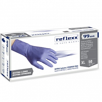 Одноразовые перчатки химостойкие сверхдлинные 29см. Reflexx