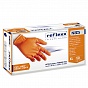 Сверхпрочные  резиновые перчатки, нитриловые, оранж, Reflexx N85-M. 8,4 гр. Толщина  0,2 мм. слайд 1