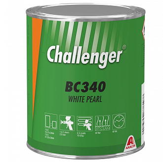 BC340 Белый перл Challenger BC  1л. Краска на основе акриловой смолы Challenger BC для ремонта автомобилей.