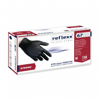 Одноразовые перчатки химостойкие. Reflexx R67-M. 5,5 гр. Толщина 0,11 мм.