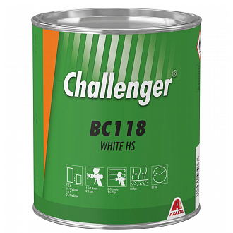 BC118 Белый Challanger 3,5л. Краска на основе акриловой смолы Challenger BC для ремонта автомобилей.