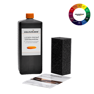 COLOURLOCK Тонирующий крем краска с закрепителем для кожи Чёрный цвет 1000 мл Leder Fresh Tönung F034