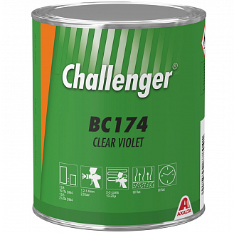 BC174 Чисто фиолетовый Challenger BC  1л. Краска на основе акриловой смолы Challenger BC для ремонта автомобилей.