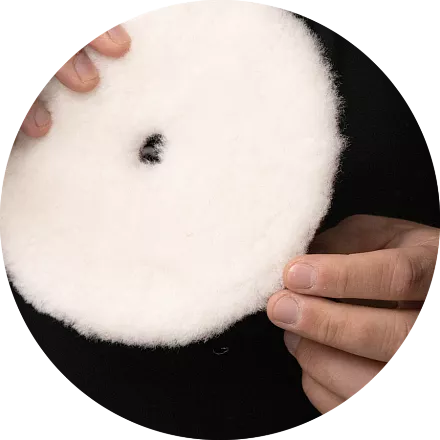 Lambswool-Pad short for eccentric Polishers - полировальный круг из натуральной овчины  для  эксцентриковых машинок 150mm слайд 4