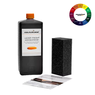 COLOURLOCK Тонирующий крем краска с закрепителем для кожи Чёрный цвет 1000 мл Leder Fresh Tönung F034